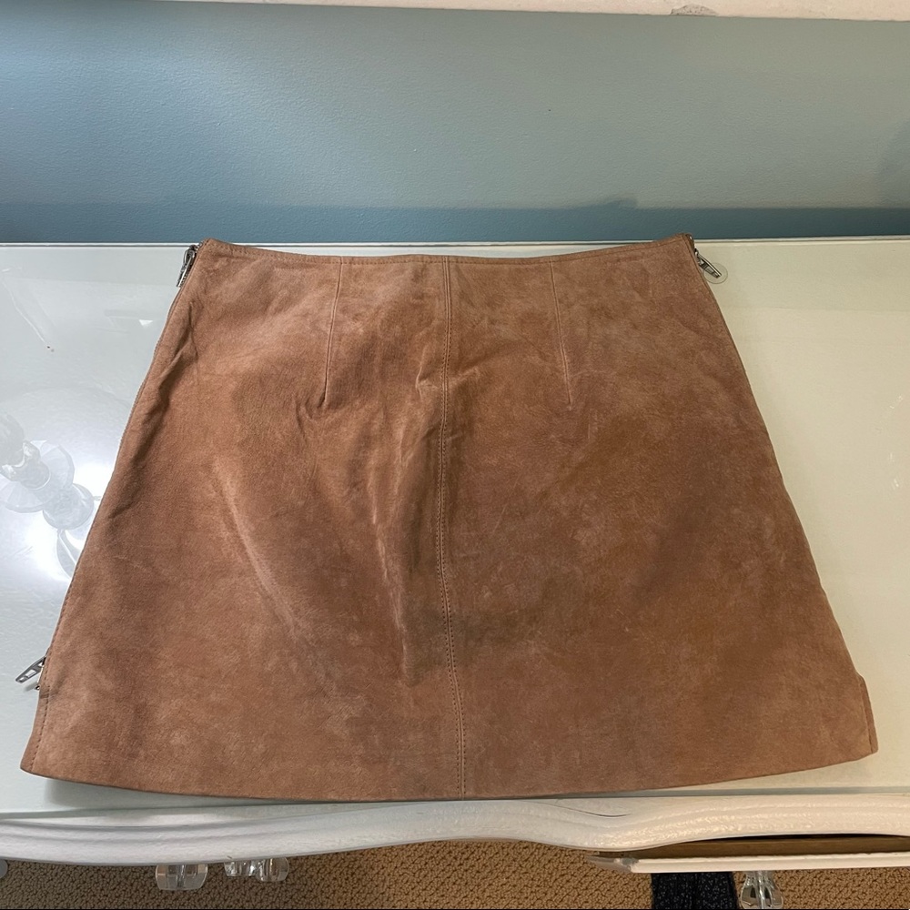 Blank NYC Suede Leather Side Zip Skirt NWOT